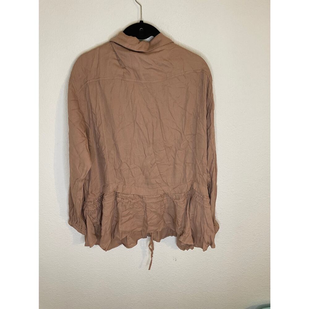 Kori Lightweight Zip Jacket w/Elastic Waist Ties Size Medium - Picture 6 of 7